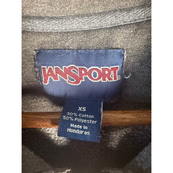 JanSport Northeastern University 1/4 Zip Sweatshirt Gray Red White Women’s XS - Picture 5 of 5
